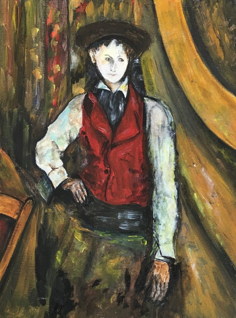 The Boy in the Red Vest (after Paul Cezanne) St Art Society