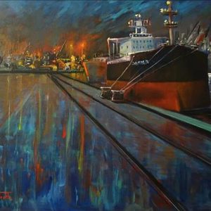 Rainy Night at the Dock